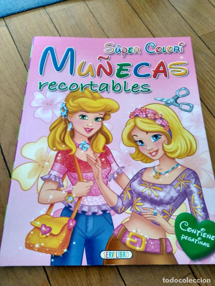 Coleccionismo recortables: LIBRO RECORTABLES DE MU&Ntilde;ECA DE SERVILIBRO, CON PEGATINAS TAMBIEN - Foto 1