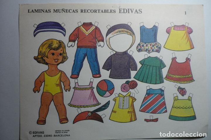 Coleccionismo recortables: recortable edivas mu&ntilde;eca - Foto 1