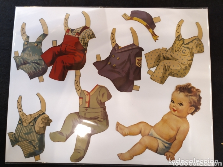 Coleccionismo recortables: Antiguo bebe mu&ntilde;eco recortable. Curt - Foto 2