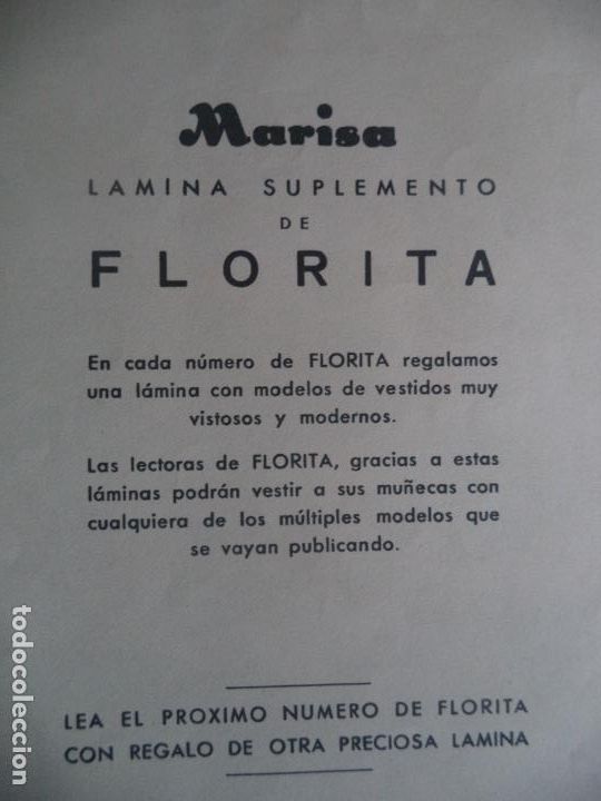 Coleccionismo recortables: MARISA OBSEQUIO DE FLORITA - Foto 2