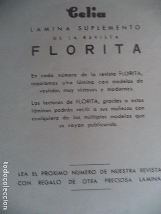Coleccionismo recortables: CELIA OBSEQUIO DE FLORITA - Foto 2
