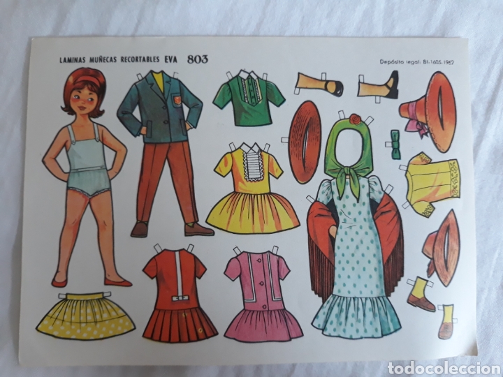 Coleccionismo recortables: Recortables mu&ntilde;ecas EVA 803 - Foto 1