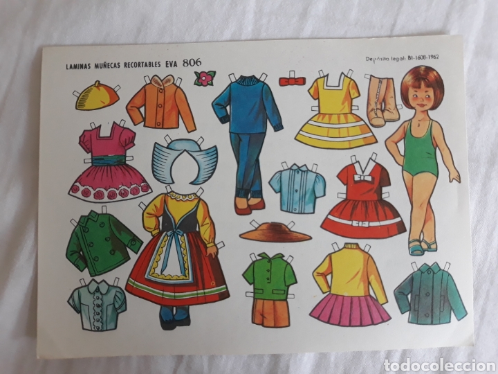 Coleccionismo recortables: Recortables mu&ntilde;ecas EVA 806 - Foto 1