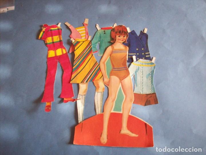 Coleccionismo recortables: recortable mu&ntilde;eca ba&ntilde;ador naranja - Foto 1
