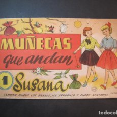 Coleccionismo Recortables: MUÑECAS QUE ANDAN-NUMERO 1-SUSANA-ED·LA TIJERA-ALBUM RECORTABLE MUÑECAS-SABATES-VER FOTOS-(K-1755). Lote 238835720