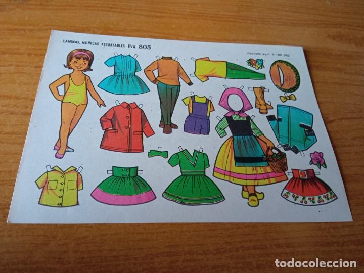 Coleccionismo recortables: lamina mu&ntilde;eca recortable eva 805 - Foto 1