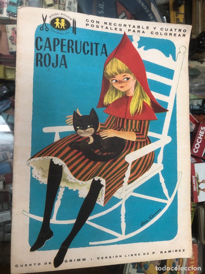 Coleccionismo recortables: CUENTO CON RECORTABLE CAPERUCITA ROJA EDICIONES HYMSA COMPLETO - Foto 2