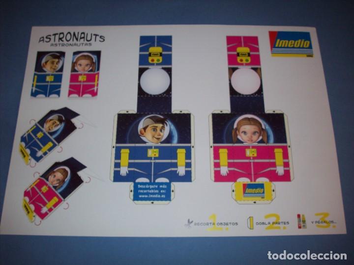 Coleccionismo recortables: recortable de astronautas uhu imedio - Foto 2