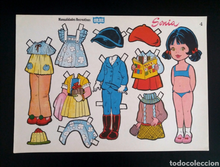 .:*¨.*: Colección de 10 recortables de muñecas ''ORBE años 70/80 .:*¨.*:. 