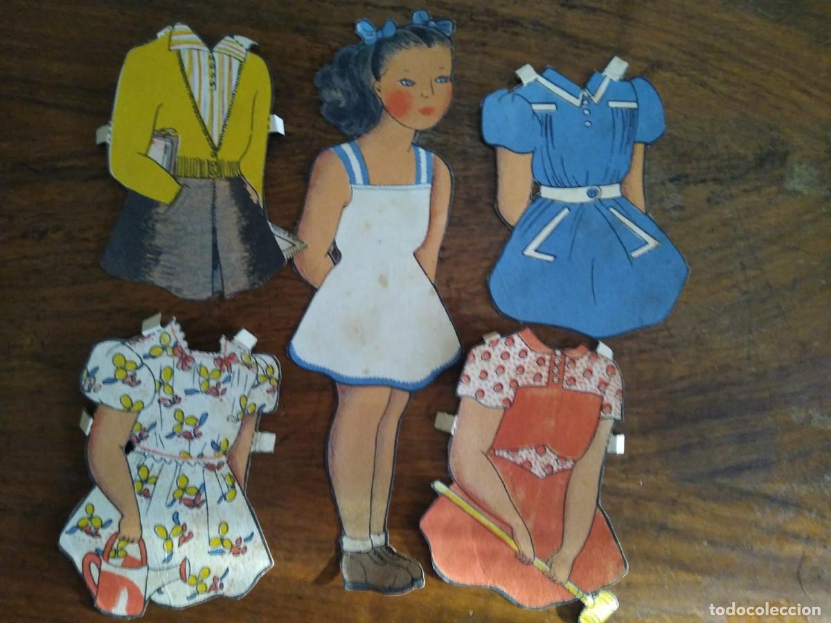 Coleccionismo recortables: Recortable muñeca antigua. Mide 19 cm