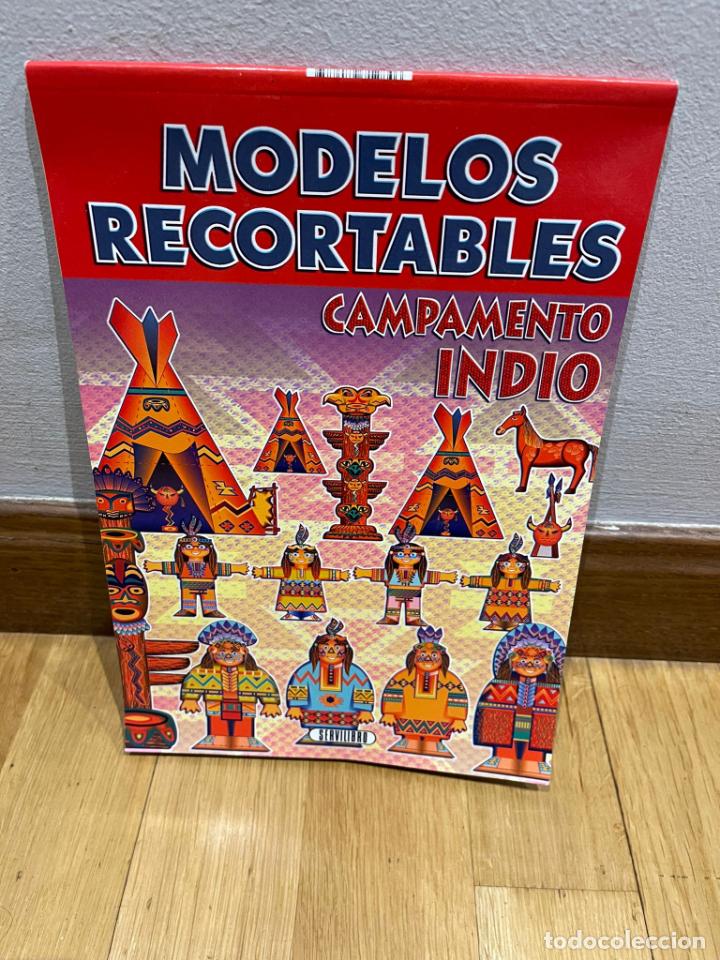 Coleccionismo recortables: LIBRO RECORTABLE CAMPAMENTO INDIO 16 HOJAS - Foto 1