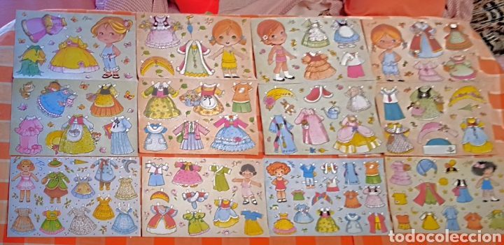 Coleccionismo recortables: 4 mu&ntilde;ecas de papel - Foto 1