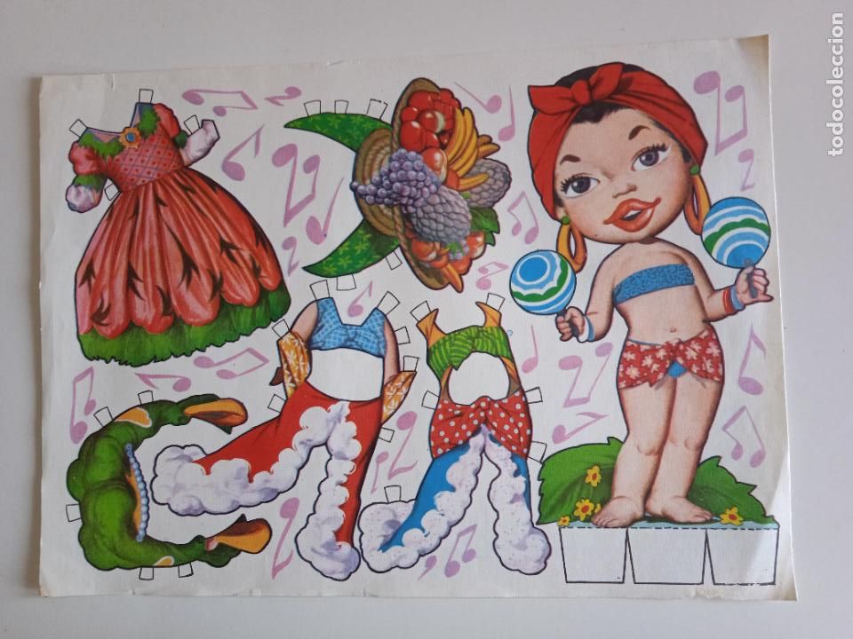 Coleccionismo recortables: RECORTABLE MU&Ntilde;ECA a&ntilde;os 60 - Foto 1