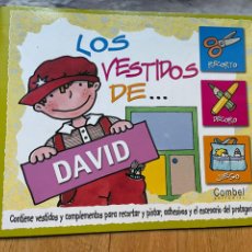 Coleccionismo Recortables: RECORTABLE LOS VESTIDOD DE DAVID. Lote 401823819