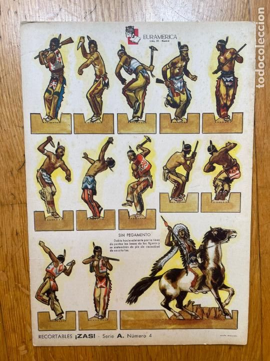 Coleccionismo recortables: RECORTABLE INDIOS ZAS - Foto 1