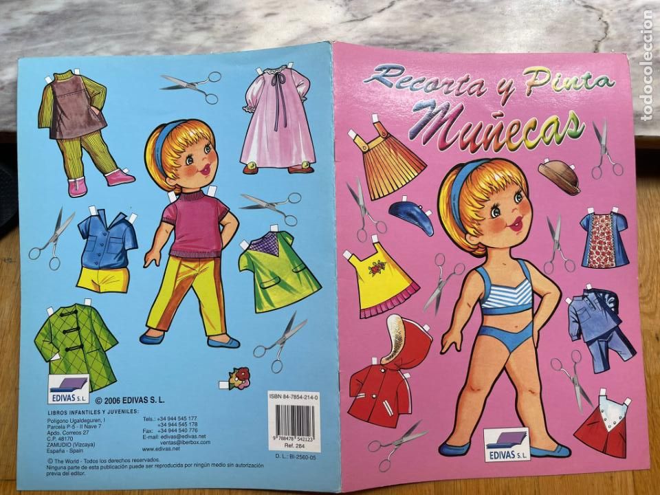 Coleccionismo recortables: LIBRO RECORTABLE Y DE COLOREAR DE EDIVAS - Foto 1