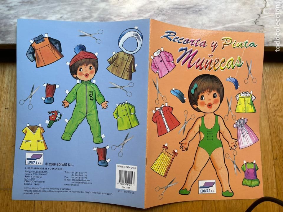 Coleccionismo recortables: LIBRO RECORTABLE Y DE COLOREAR DE EDIVAS - Foto 1