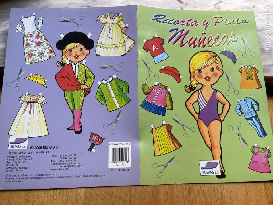 Coleccionismo recortables: LIBRO RECORTABLE Y DE COLOREAR DE EDIVAS - Foto 1