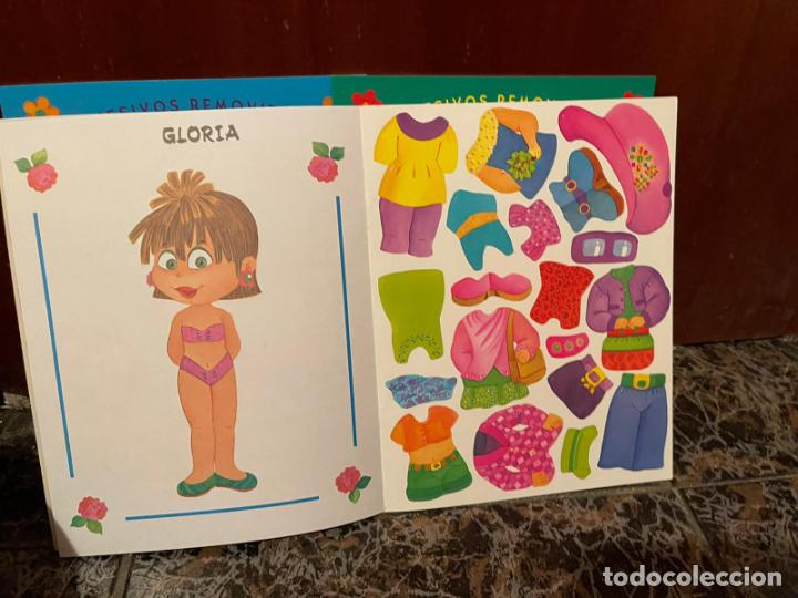 Coleccionismo recortables: 3 LIBROS DE MU&Ntilde;ECAS RECORTABLES DE ADHESIVOS CON CUENTO - Foto 2