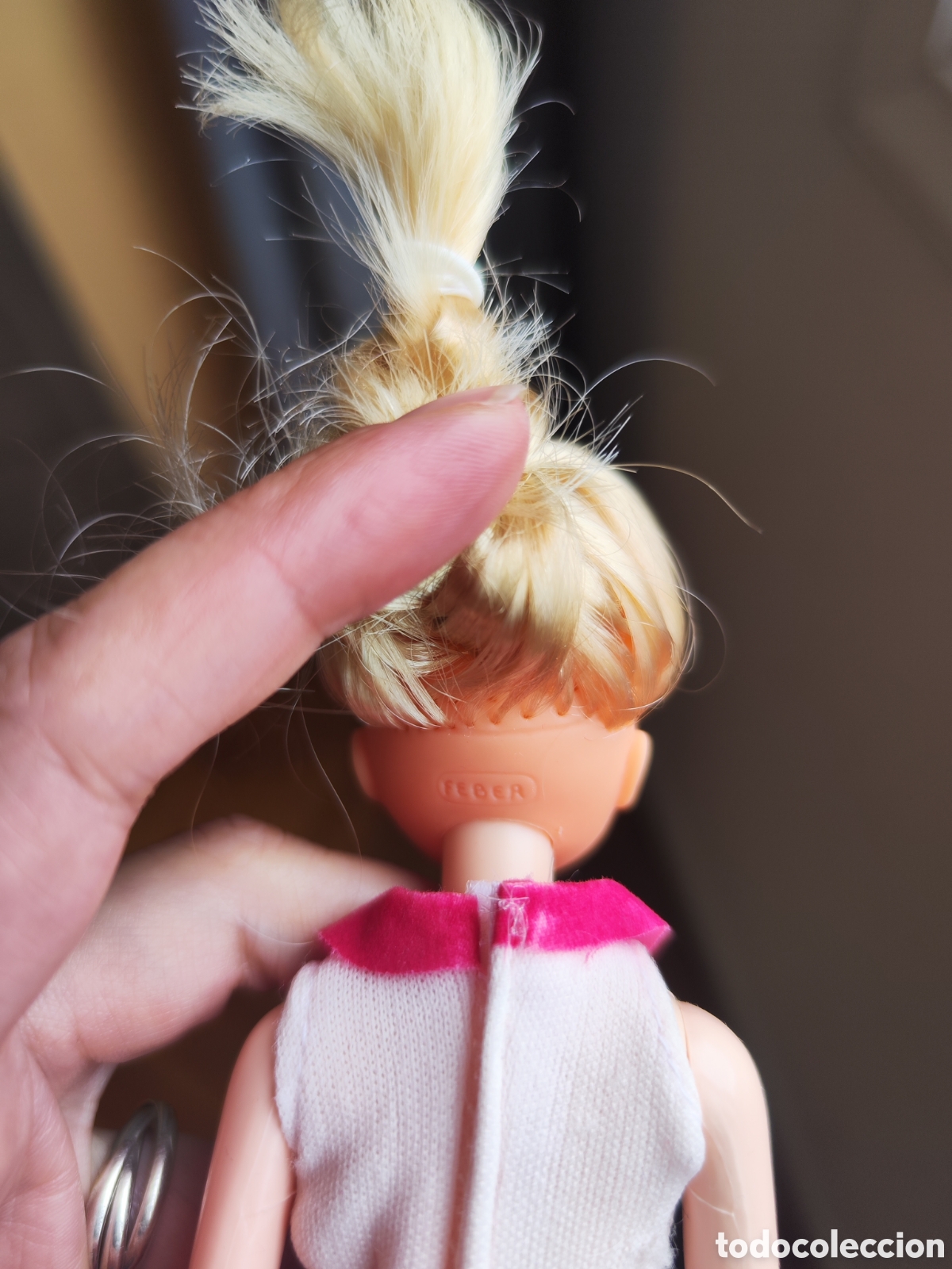 Coleccionismo recortables: Mu&ntilde;eca tipo chabel, cabeza feber - Foto 2