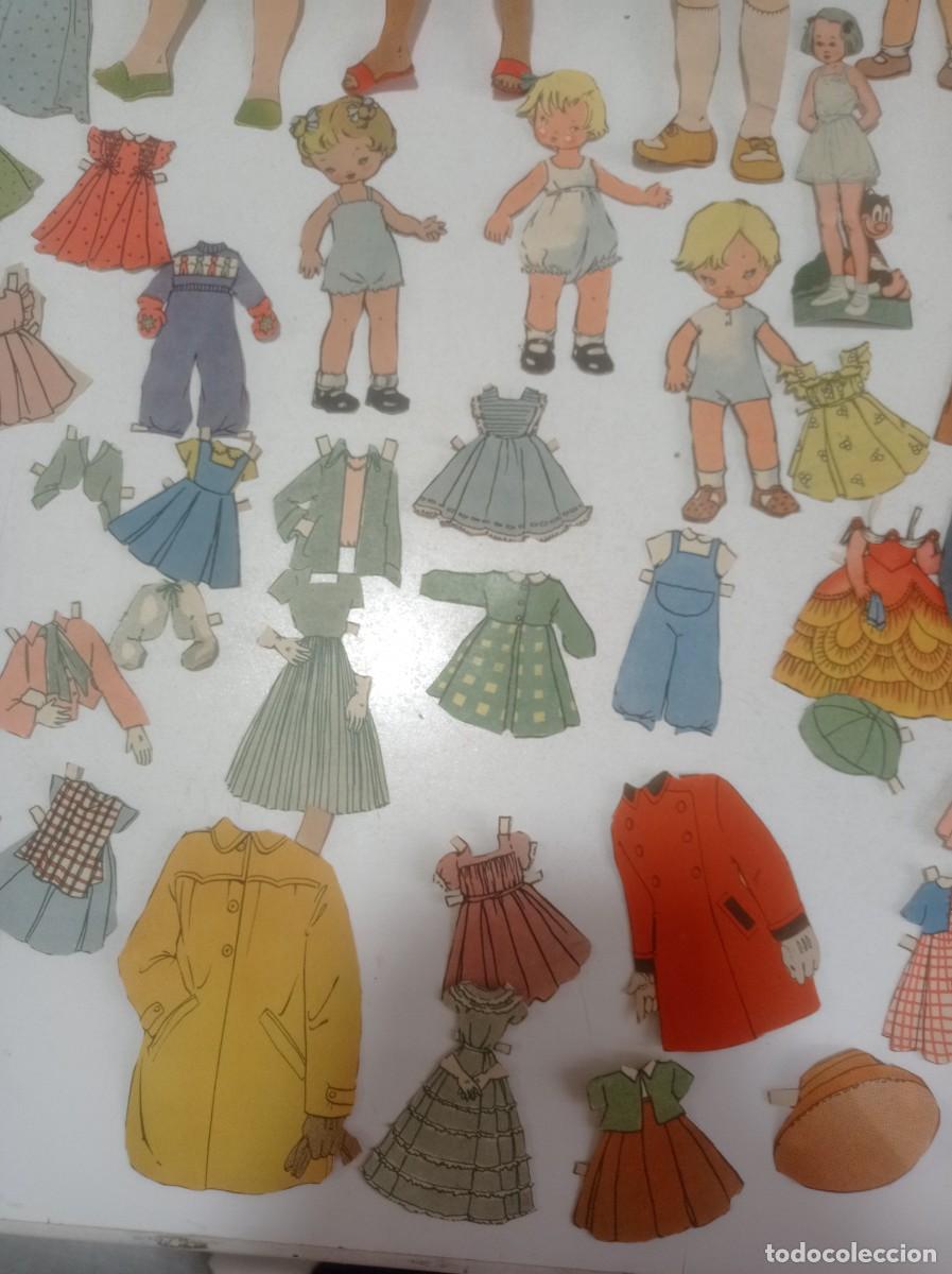 Coleccionismo recortables: Antiguo lote de mu&ntilde;ecas recortables - Foto 3