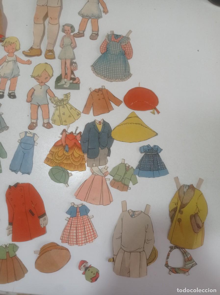Coleccionismo recortables: Antiguo lote de mu&ntilde;ecas recortables - Foto 4