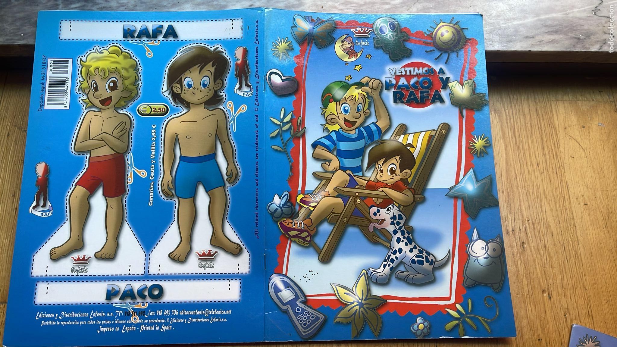 Coleccionismo recortables: RECORTABLE DE MU&Ntilde;ECAS VESTIMOS A RAFA Y PACO - Foto 1