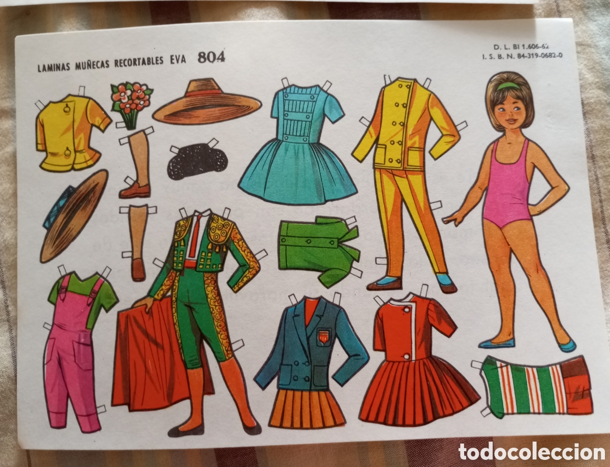 Coleccionismo recortables: Recortables mu&ntilde;ecas Eva de 1964 - Foto 1