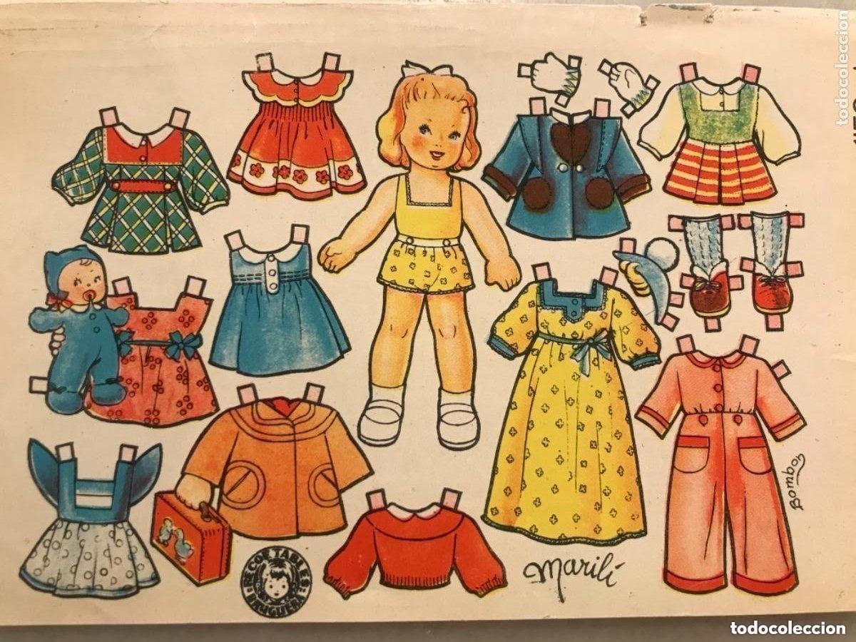 Coleccionismo recortables: Mu&ntilde;eca recortable Bomb&oacute;n , Marili - Foto 1