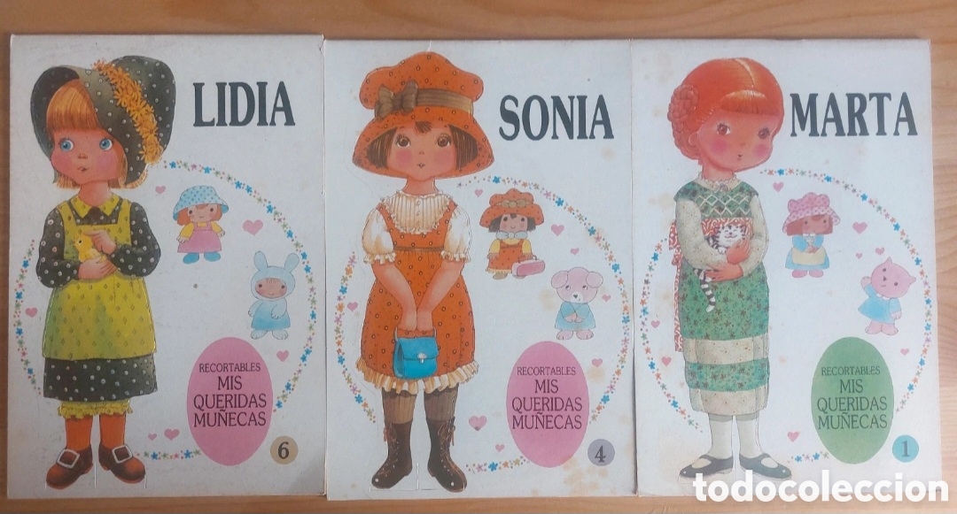 Coleccionismo recortables: Lidia, Marta y Sonia. Mu&ntilde;ecas recortables - Foto 1