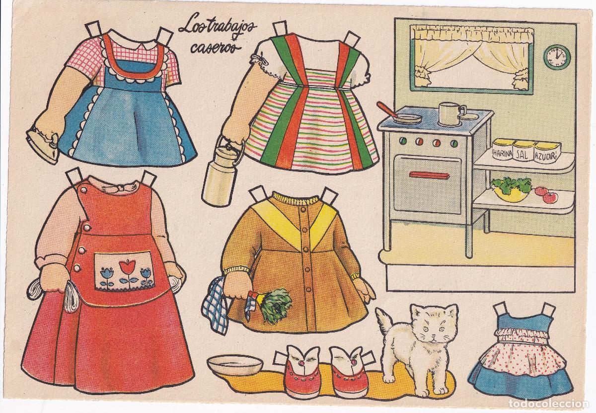 Coleccionismo recortables: RECORTABLE.- Los Trabajos Caseros. - Foto 1