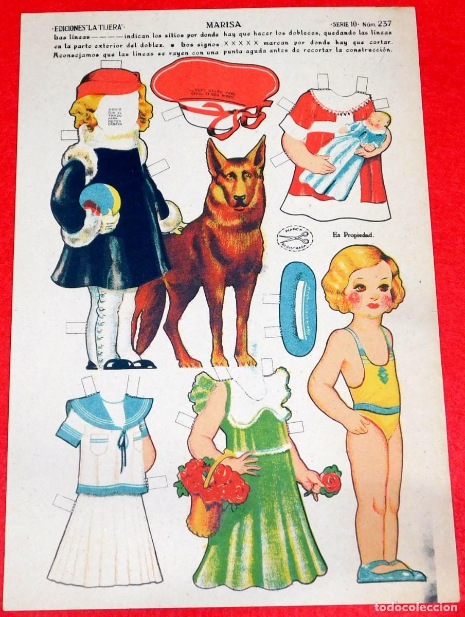 Coleccionismo Recortables: Antiguo recortable Mu&ntilde;ecas - Marisa - Ediciones La Tijera - Serie 10 N&uacute;m. 237