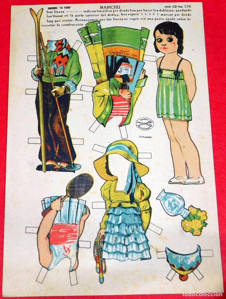 Coleccionismo Recortables: Antiguo recortable Mu&ntilde;ecas - Marichu - Ediciones La Tijera - Serie 10 N&uacute;m. 234