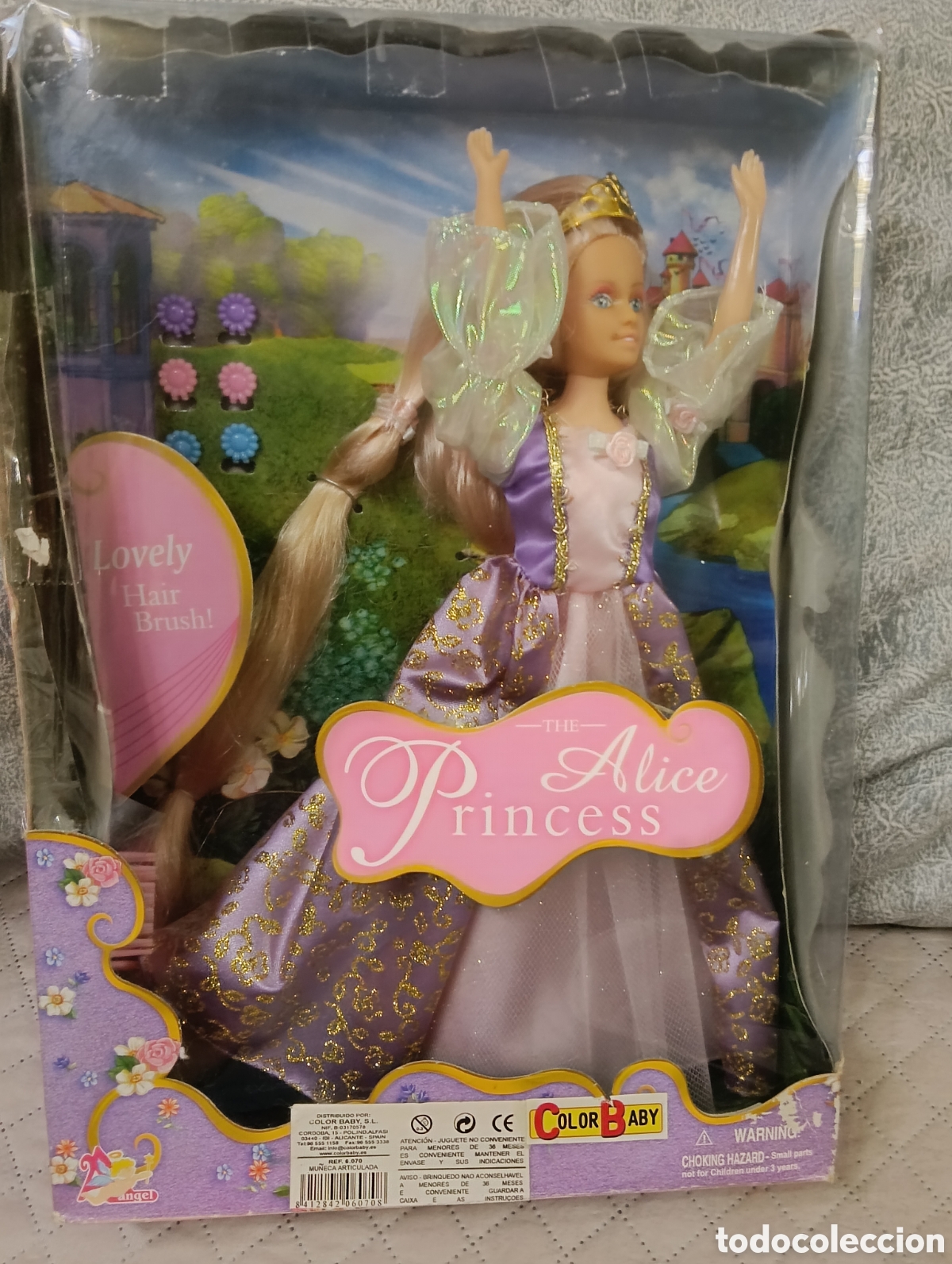 Coleccionismo recortables: Mu&ntilde;eca Princesa Rapunzel Clon Vintage (A&ntilde;os 90