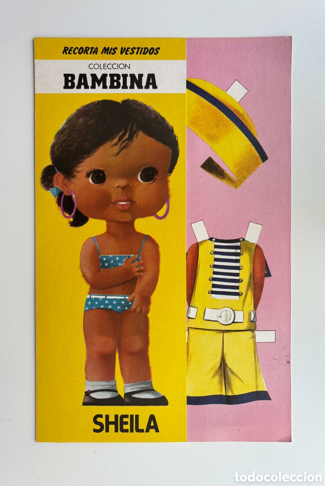 Coleccionismo recortables: L&aacute;mina MU&Ntilde;ECAS RECORTABLES colecci&oacute;n BAMBINA editorial FILASTROCCA 1983 a&ntilde;os 80 NUEVA ni&ntilde;as