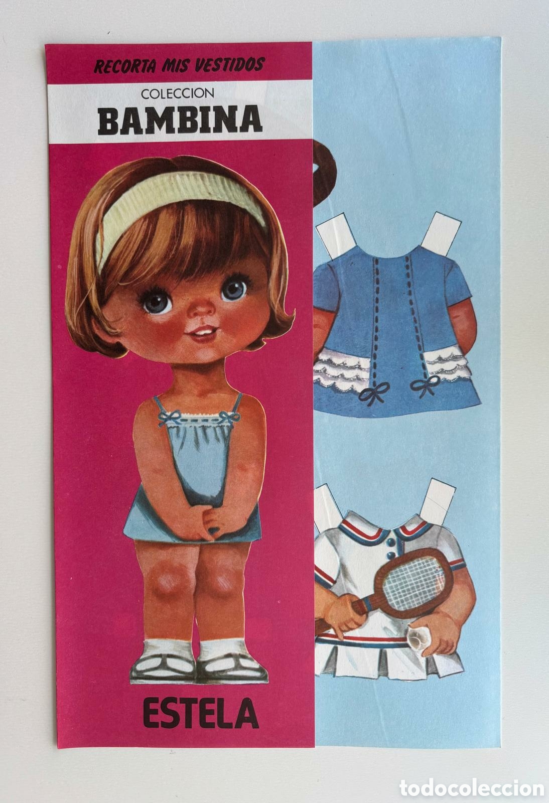 Coleccionismo recortables: L&aacute;mina MU&Ntilde;ECAS RECORTABLES colecci&oacute;n BAMBINA editorial FILASTROCCA 1983 a&ntilde;os 80 NUEVA ni&ntilde;as