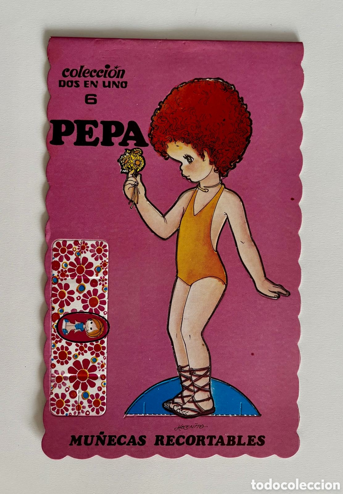 Collectionnisme Images &agrave; D&eacute;couper: MU&Ntilde;ECAS RECORTABLES colecci&oacute;n DOS EN UNO 6 Pepa Marisol editorial ROMA HELENITA 1976 libro librito
