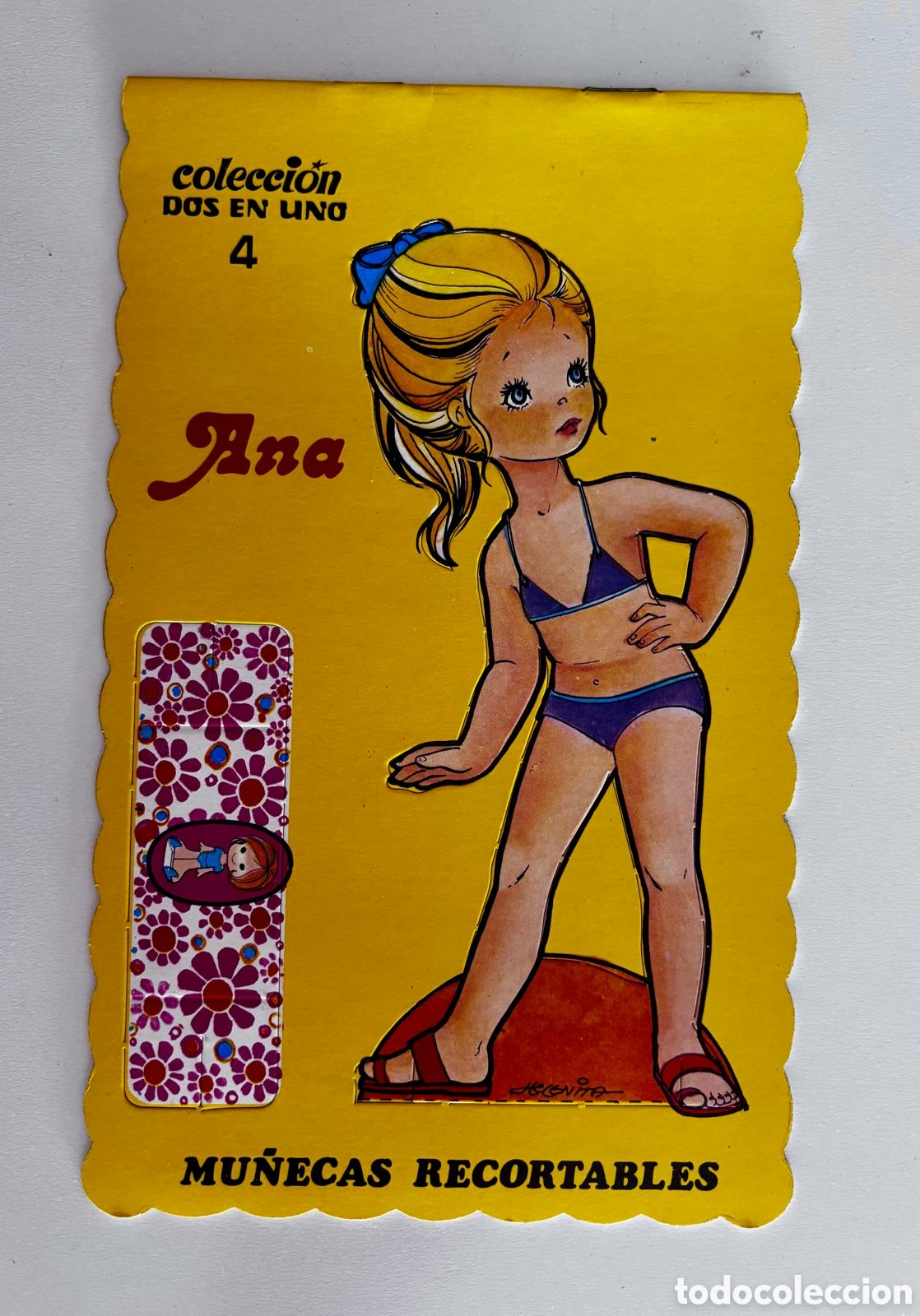 Colecionismo Recort&aacute;veis: MU&Ntilde;ECAS RECORTABLES colecci&oacute;n DOS EN UNO 4 Ana M&oacute;nica editorial ROMA HELENITA 1976 libro librito