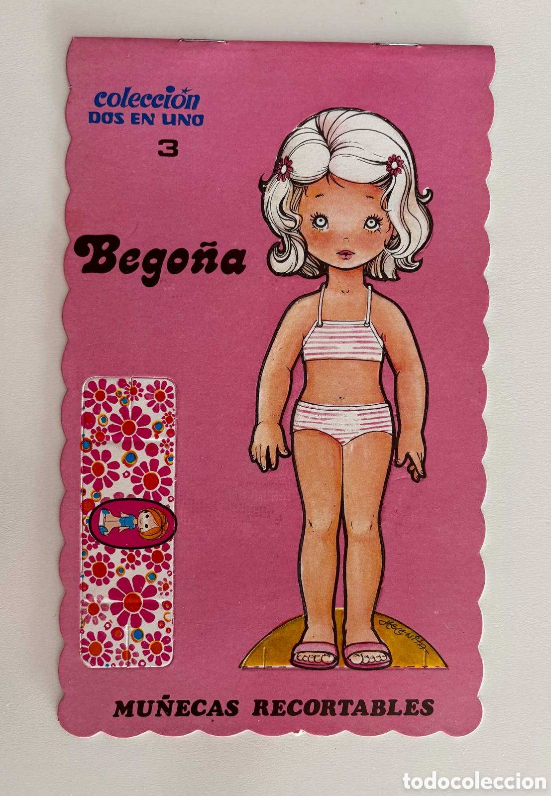 Colecionismo Recort&aacute;veis: MU&Ntilde;ECAS RECORTABLES colecci&oacute;n DOS EN UNO 3 Bego&ntilde;a Helenita ROMA HELENITA 1976 libro librito l&aacute;mina