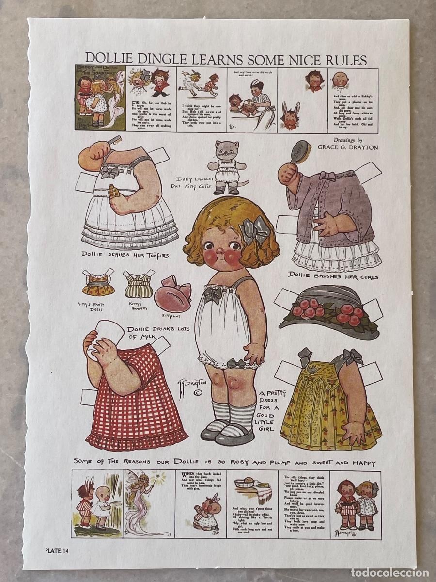Coleccionismo recortables: Recortable mu&ntilde;ecas de papel &ldquo;Dolly Dingle aprende bonitas reglas&rdquo;