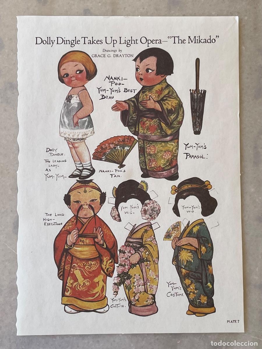 Coleccionismo recortables: Recortable mu&ntilde;ecas de papel &ldquo;Dolly Dingle en la &oacute;pera El Mikado&rdquo;