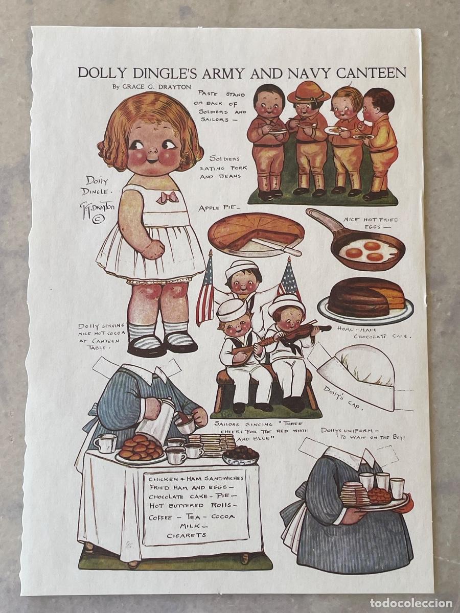 Coleccionismo recortables: Recortable mu&ntilde;ecas de papel &ldquo;El ej&eacute;rcito y la marina de Dolly Dingle&rdquo;