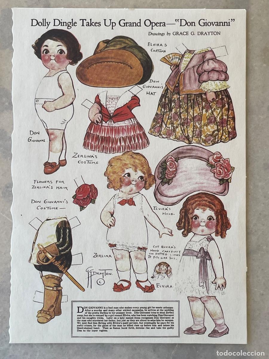 Coleccionismo recortables: Recortable mu&ntilde;ecas de papel &ldquo;Dolly Dingle en la &oacute;pera Don Giovanni&rdquo;