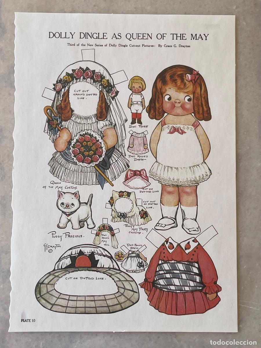 Coleccionismo recortables: Recortable mu&ntilde;ecas de papel &ldquo;Dolly Dingle como una reina de mayo&rdquo;