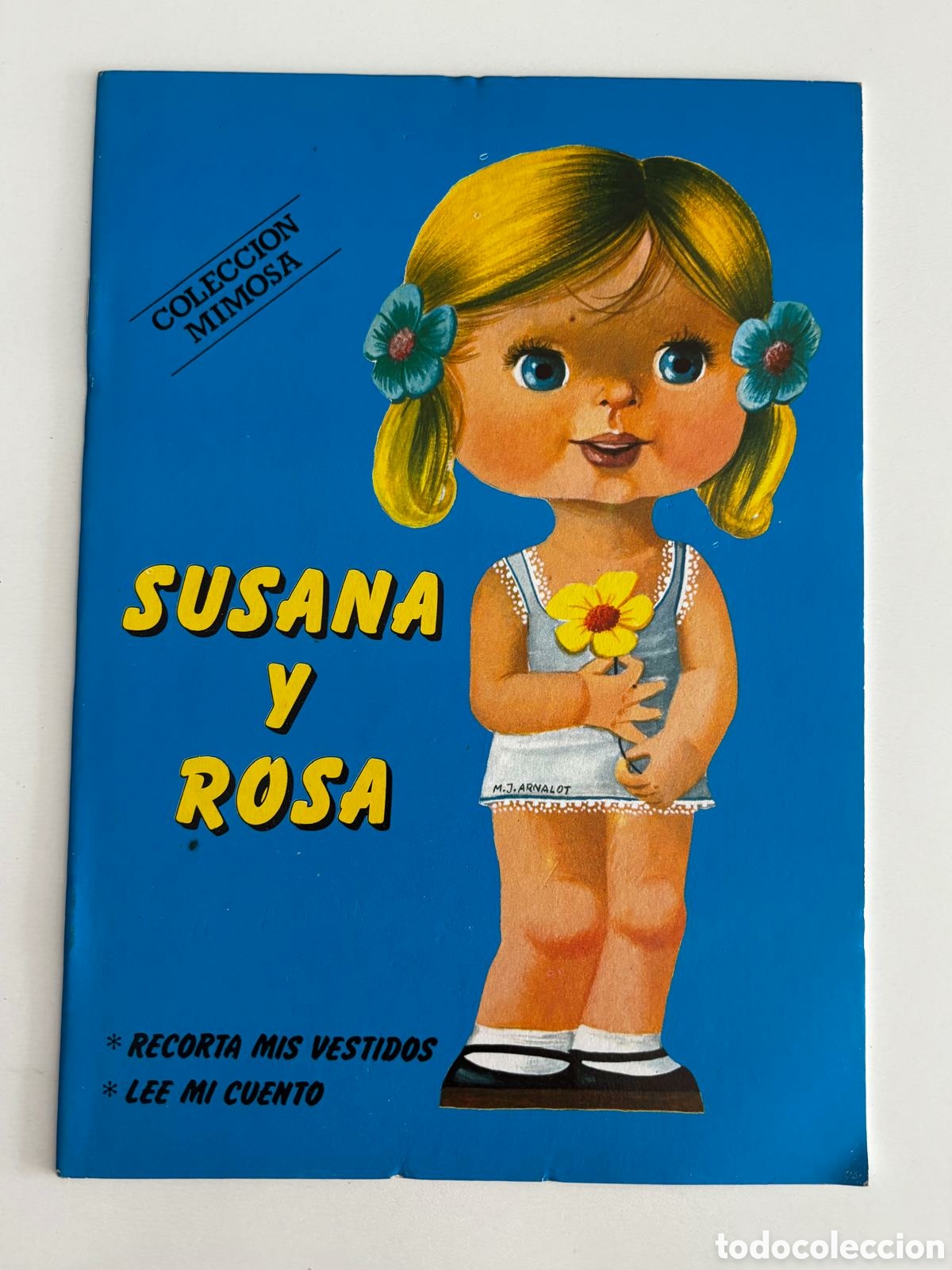 Coleccionismo recortables: Librito MU&Ntilde;ECAS RECORTABLES SUSANA Y ROSA colecci&oacute;n Mimosa editorial FILASTROCCA 1982 NUEVA