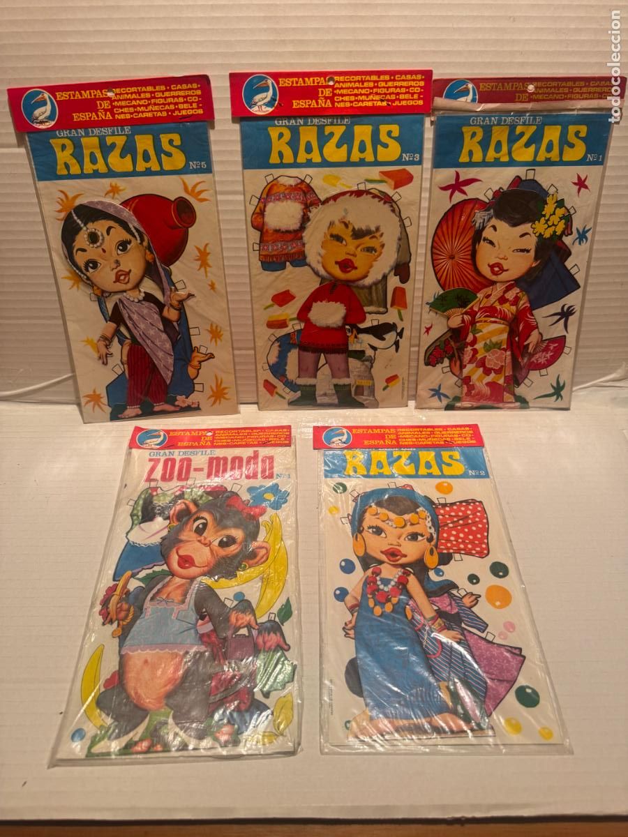 Coleccionismo recortables: RECORTABLE SERIE RAZAS a&ntilde;os 70 Estampas de Espa&ntilde;a