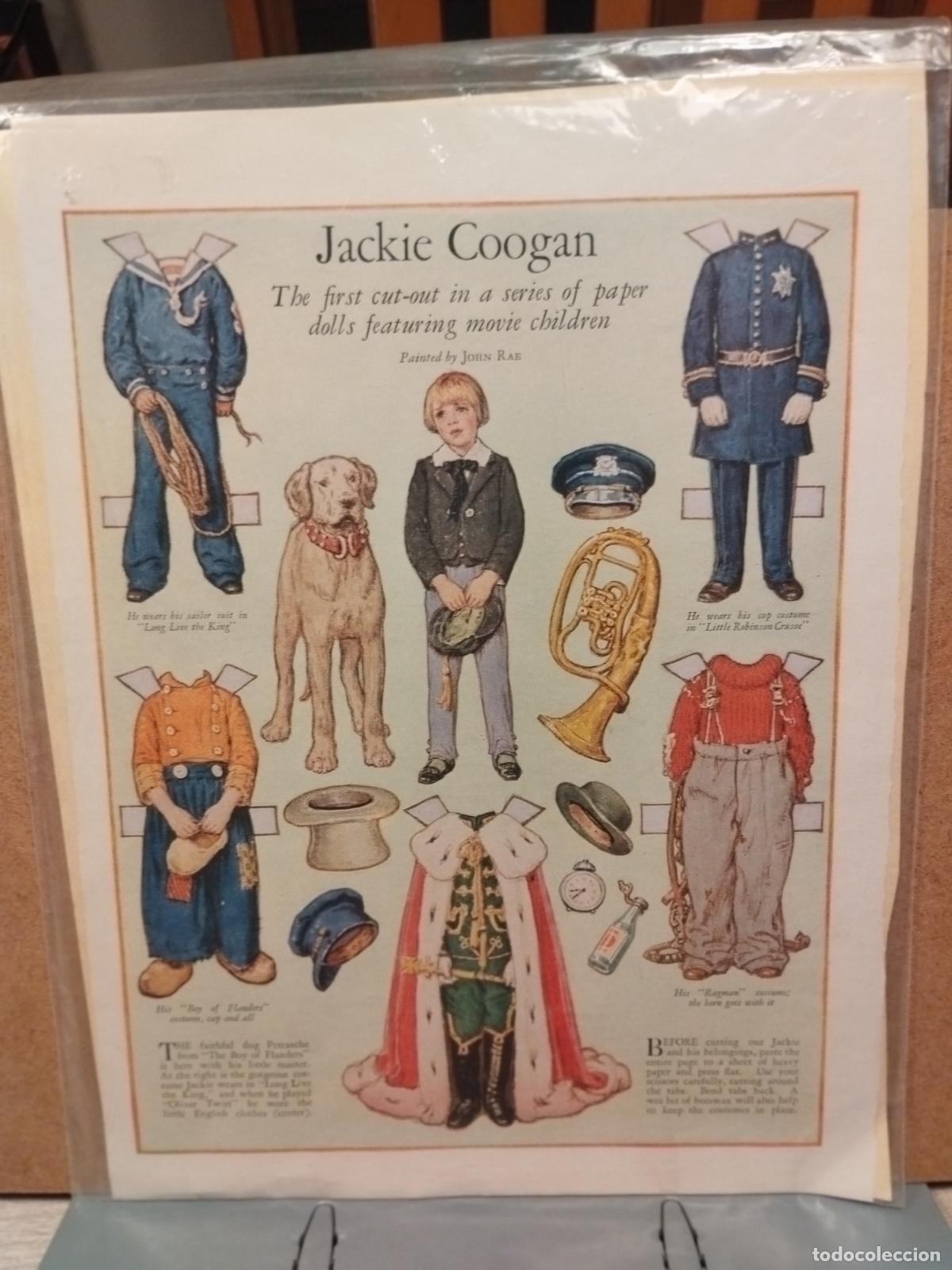 Collectables Paper Dolls: FAC RECORTABLE JACKIE COOGAN. ESTOS SE INCLUIAN EN REVISTAS DE LA EPOCA. LEER DESCRIPCION