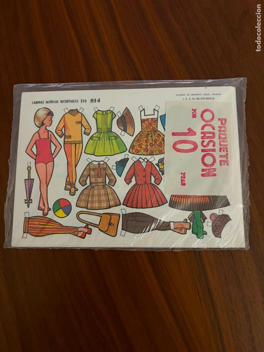 Coleccionismo recortables: RECORTABLES MU&Ntilde;ECAS EVA 814 A&Ntilde;O 1964 , PAQUETE SIN ABRIR , 10 L&Aacute;MINAS