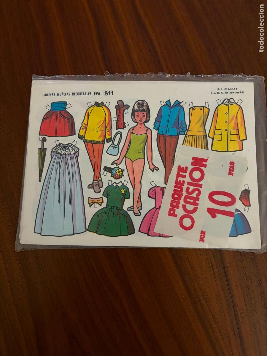 Coleccionismo recortables: RECORTABLES MU&Ntilde;ECAS EVA 811 A&Ntilde;O 1964 , PAQUETE SIN ABRIR , 10 L&Aacute;MINAS