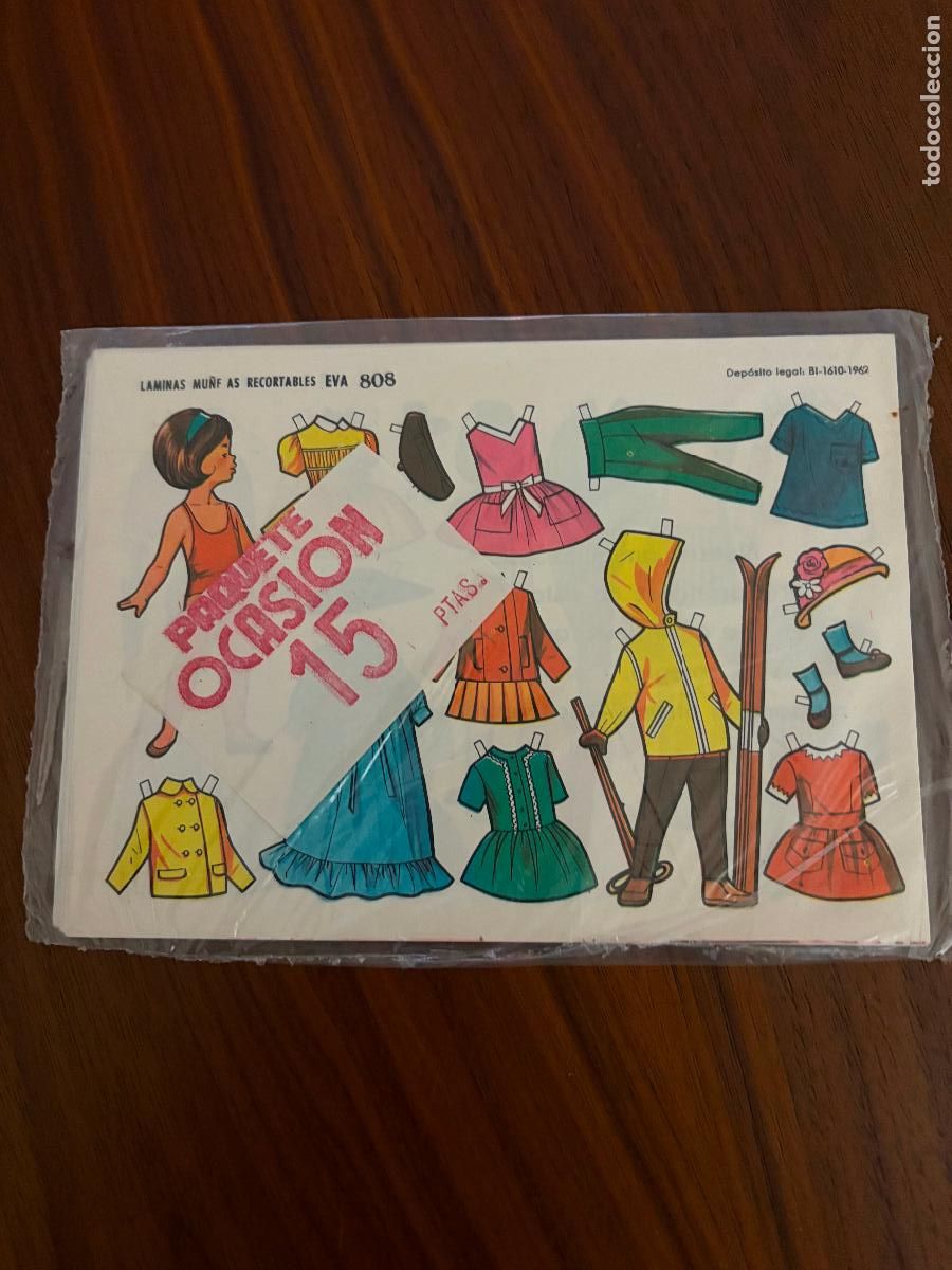 Coleccionismo recortables: RECORTABLES MU&Ntilde;ECAS EVA 808 A&Ntilde;O 1962 , PAQUETE SIN ABRIR , 10 L&Aacute;MINAS